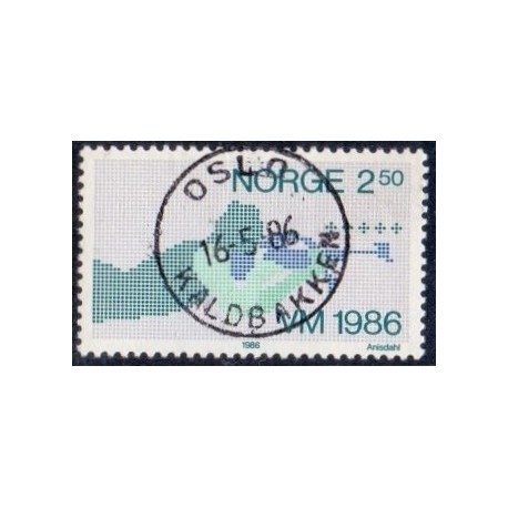 1986. 2,50 Kr. LUX -Stemplet AFA nr. 945