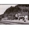 Norge. Støren stasjon med restaurantbygning og kiosk, ubrugt