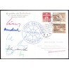 Erste Deutsche Expedition Nordpol 1966, sign by participants, postcart to Germany, cancelled Daneborg