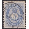Norge. 1879-82. 5 Øre. AFA nr. 24c ** Postfrisk ubrugt stemplet st.