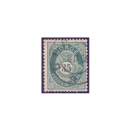 Norge. 1877-78. 35 Øre. AFA nr. 29 ** Postfrisk ubrugt stemplet st.
