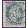 Norge. 1877-78. 35 Øre. AFA nr. 29 ** Postfrisk ubrugt stemplet st.