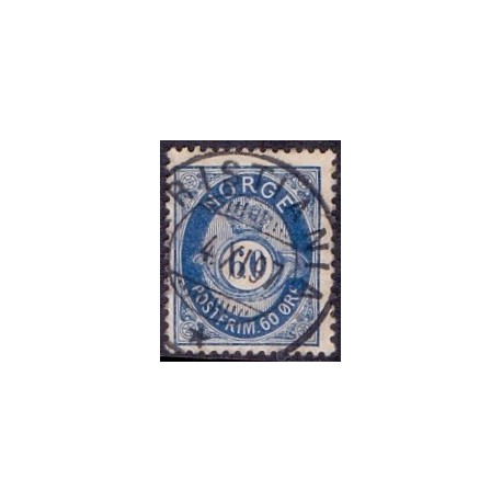 Norge. 1877-78. 60 Øre. AFA nr. 31 ** Postfrisk ubrugt stemplet st.