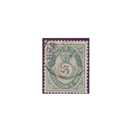 Norge. 1882. 5 Øre. AFA nr. 36 ** Postfrisk ubrugt stemplet st.