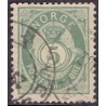 Norge. 1885-86. 5 Øre, blågrøn, AFA nr 44c ** Postfrisk ubrugt stemplet st.