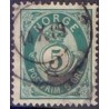 Norge. 1885-86. 5 Øre, Smaragdgrøn, AFA nr 44b ** Postfrisk ubrugt stemplet st.