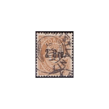 Norge. 1888. 2/12 Øre,Orangebrun AFA nr. 48 ** Postfrisk ubrugt stemplet st.