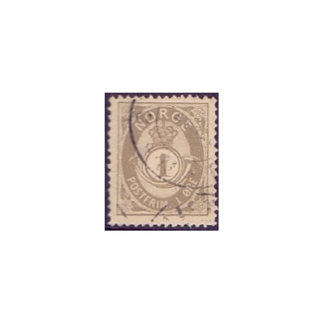 Norge. 1891-93. 1 Øre,  AFA nr. 49 ** Postfrisk ubrugt stemplet st.