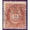 Norge. 1891-93. 2 Øre,  rødbrun, AFA nr. 51a ** Postfrisk ubrugt stemplet st.