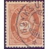 Norge. 1891-93. 2 Øre,  Orangebrun, AFA nr. 51 ** Postfrisk ubrugt stemplet st.