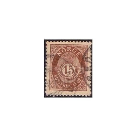 Norge. 1908. 15 Øre, AFA nr. 71 ** Postfrisk ubrugt stemplet st.