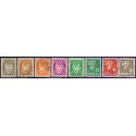 Norge. 1937-38. Dybtryk. 1-60 Øre. AFA nr. 177-91 ** st. stemplet postfrisk