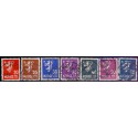 Norge. 1937-38. Dybtryk. 1-60 Øre. AFA nr. 177-91 ** st. stemplet postfrisk