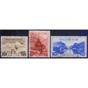 Norge. 1938. Turistudgave på tykt gulligt papir. 15-30 Øre. AFA nr. 201a-03a ** st. stemplet postfrisk