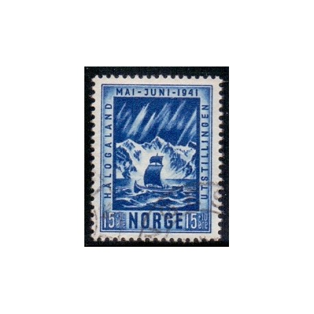 Norge. 1941. Hålogaland udstillingen AFA nr. 225 **   st. stemplet postfrisk