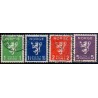 Norge. 1940. Ny tegning 1-5 kr. AFA nr. 208-11 ** st. stemplet postfrisk