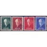 Norge. 1940. Nansen II. 10-30+10 Øre. AFA nr. 212-15 ** st. stemplet postfrisk