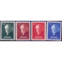 Norge. 1940. Nansen II. 10-30+10 Øre. AFA nr. 212-15 ** st. stemplet postfrisk