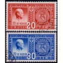 Norge. 1942, Europæisk postforening. AFA nr. 288-89 **  st. stemplet postfrisk