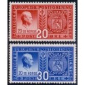 Norge. 1942, Europæisk postforening. AFA nr. 288-89 **  st. stemplet postfrisk