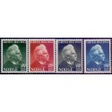 Norge. 1943, Edv. Greigs fødsel. AFA nr. 293-96 ** st. stemplet postfrisk