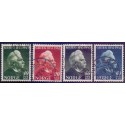 Norge. 1943, Edv. Greigs fødsel. AFA nr. 293-96 ** st. stemplet postfrisk