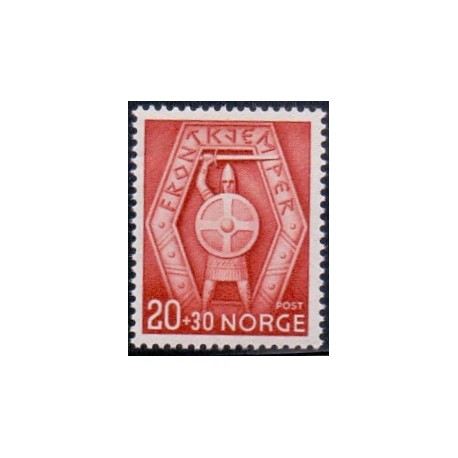 Norge. 1943, Frontkæmpere. AFA nr. 297 ** st. stemplet postfrisk FDC