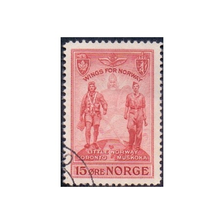 Norge. 1946, Norske krigsflyver "Little Norway". AFA nr. 328 ** stemplet postfrisk FDC
