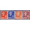 Norge. 1946, Farveændringer m.m. AFA nr. 333-36 ** stemplet postfrisk FDC