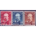Norge. 1949. Alexander Kiellands fødsel. AFA nr. 354-56 ** stemplet postfrisk FDC