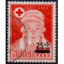 Norge. 1948. Røde Kors provisorium. variant " Lang streg" AFA nr. 352 III ** stemplet postfrisk FDC