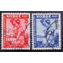 Norge. 1950. Børnelammelse. AFA nr. 365-66 ** stemplet postfrisk FDC