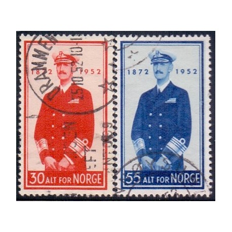 Norge. 1952. Kong Haakon VII. AFA nr. 390-91 ** stemplet postfrisk FDC