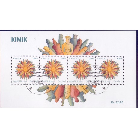 2011. 32,00 Kr. KIMIK, i miniark. AFA nr. 585 postfrisk stemplet