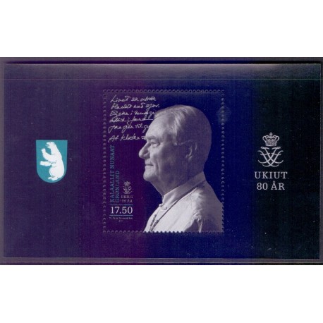  2014. 17,50 Kr. Prinsgemalen 80 år, i miniark. AFA nr. 680 postfrisk stemplet