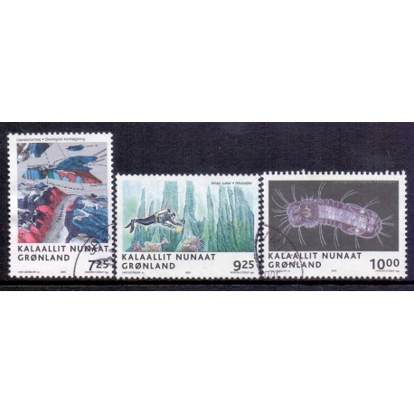 2005. 7,25-10,00 Kr. Videnskab I. AFA nr. 446-48 postfrisk stemplet