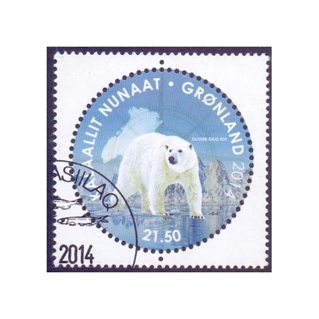 2014. 21,50 Kr. Fra pol til pol. AFA nr. 687 postfrisk   stemplet