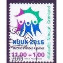 2015. 11,00+1,00 Kr. Arctic Winter Games. AFA nr. 695 postfrisk  stemplet