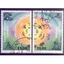 2015. 11,00-19,00 Kr. Fangerliv II. AFA nr. 691-92 postfrisk  stemplet