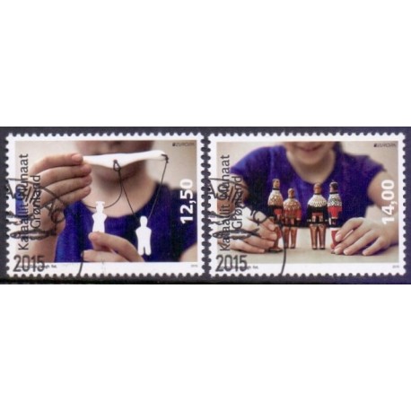 2015. 12,50-14,00 Kr. Dr. Europamærker / CEPT. AFA nr. 700-01 postfrisk  stemplet