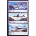 2015. 1,00-45,00 Kr. Civil luftfartshistorie. AFA nr. 702-04 postfrisk  stemplet