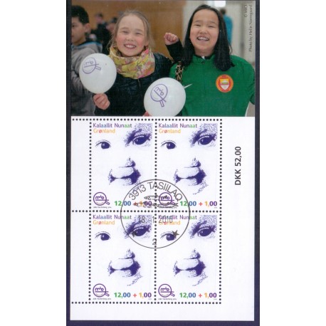 2016, 12,00+1,00 Kr. MIO Børnetalsmand, i miniark. AFA nr. 726 postfrisk  stemplet FDC