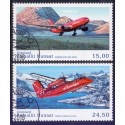 2016, 15,00-24,50. Grønland civile luftfart VI. AFA nr. 730-31 postfrisk  stemplet FDC
