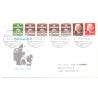 1981. FDC med hæftesammentryk HS4 (enkelt)