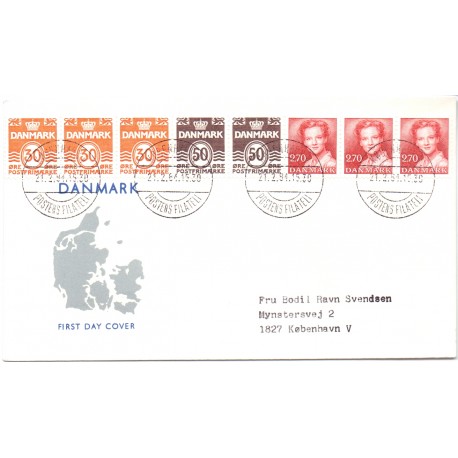 1984. FDC med hæftesammentryk HS7 (enkelt)