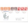 1984. FDC med hæftesammentryk HS7 (enkelt)