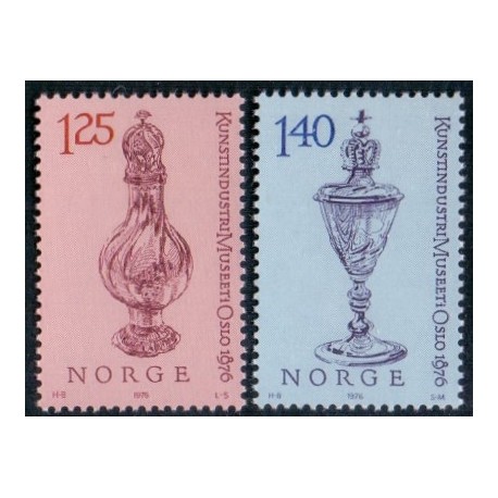 Norge. 1976. Kunstindustrimuseet i Oslo. AFA nr. 736-37 ** stemplet postfrisk FDC