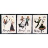 Norge. 1976. Norsk folkedans. AFA nr. 733-35 ** stemplet postfrisk FDC