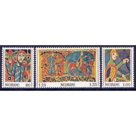 Norge. 1976. Julefrimæreker. AFA nr. 748-50 ** stemplet postfrisk FDC