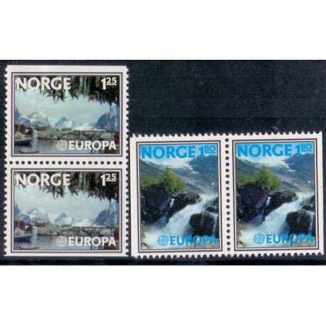 Norge. 1977. Europamærker /CEPT i parstykker. AFA nr. 756Co-57Ch ** stemplet postfrisk FDC